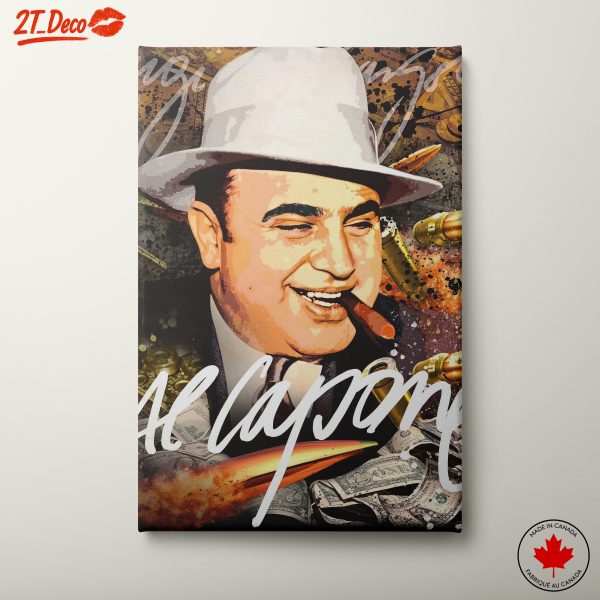Al Capone Portrait Art Featuring Iconic Imagery