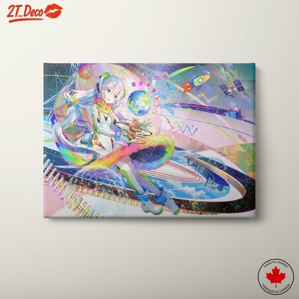 Vibrant Anime Character in Cosmic Adventure