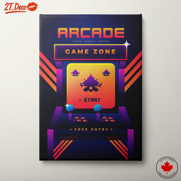 Retro Arcade Game Zone Artwork