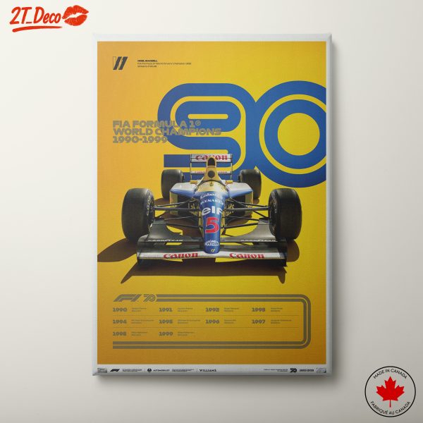 FIA Formula 1 World Champions Poster 1990-1999