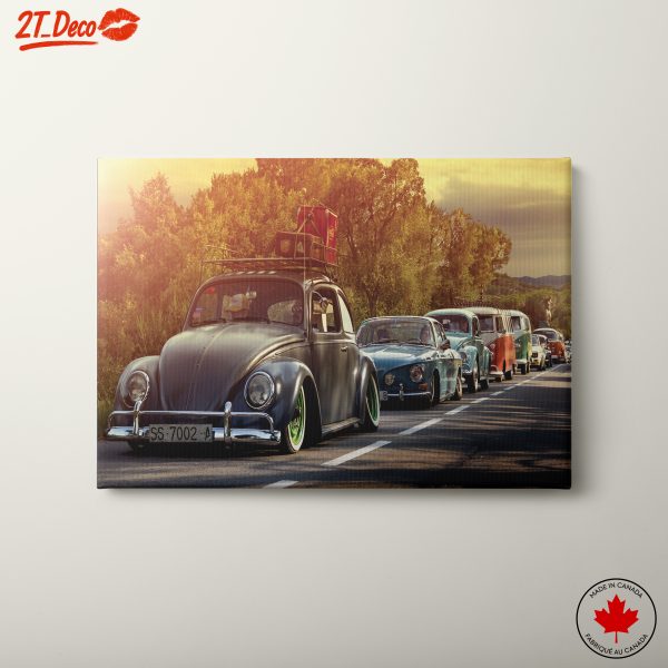 Vintage Cars on a Scenic Road