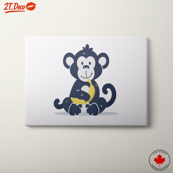 Cute Monkey with Banana Art