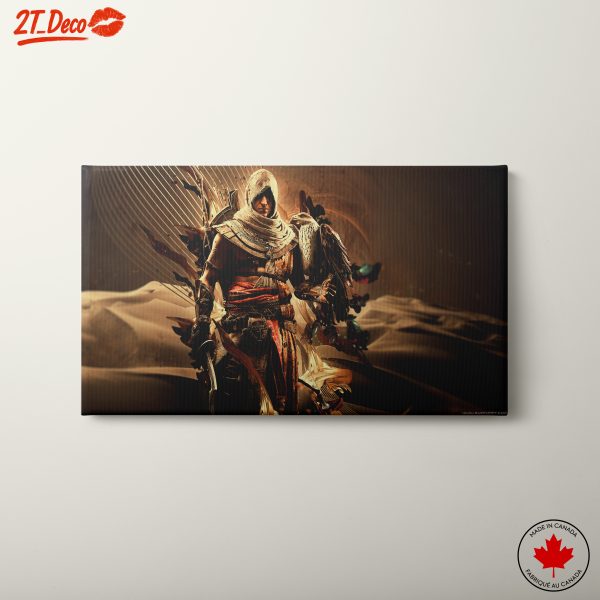 Assassin's Creed Inspired Art Featuring a Character with a Hawk