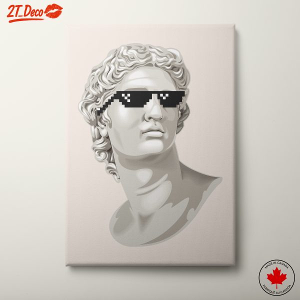 Stylized Contemporary Portrait of Classical Sculpture