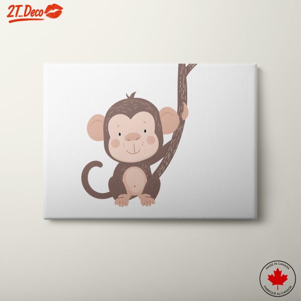 Cute Monkey Illustration in Playful Style