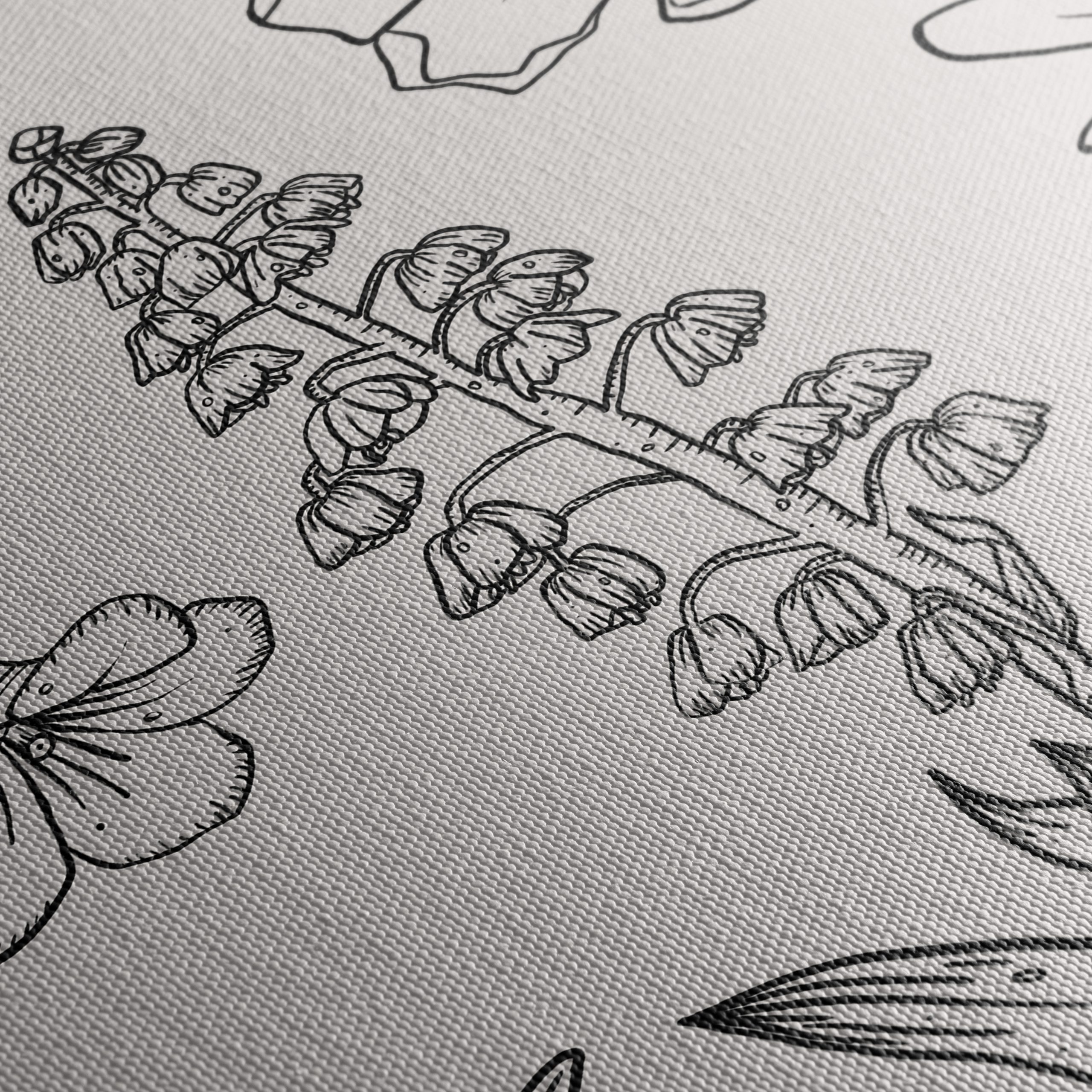 Hand-Drawn Botanical Leaf Artwork - Image 5