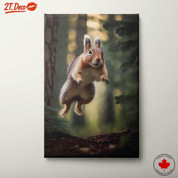 Dynamic Squirrel Leaping Through Forest