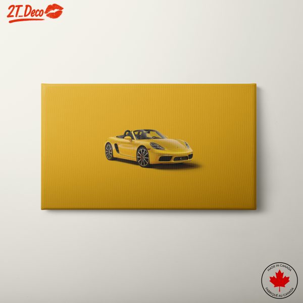Stylish Yellow Sports Car Art