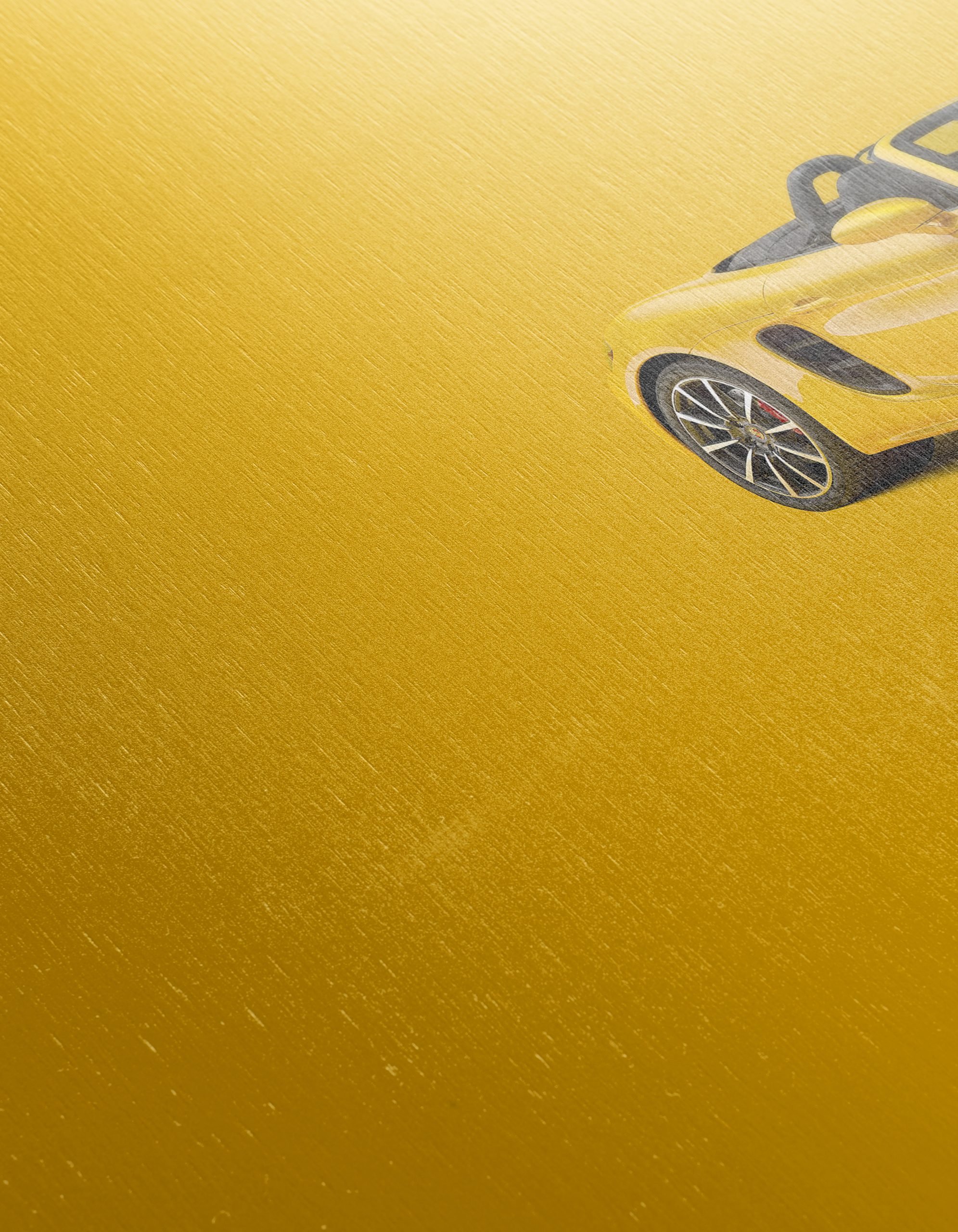 Stylish Yellow Sports Car Art - Image 12