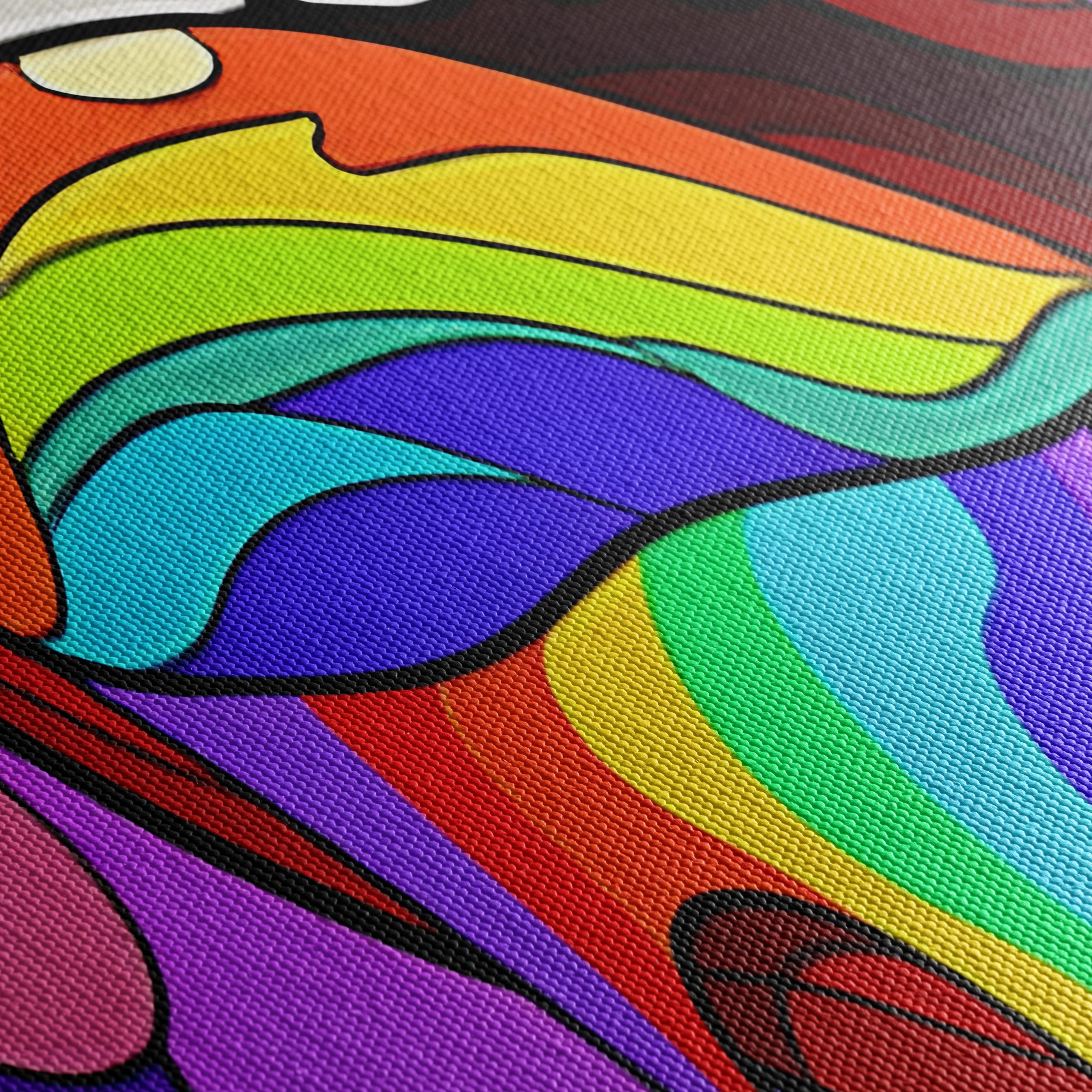 Colorful Lips and Rainbow Drip Art - Image 5