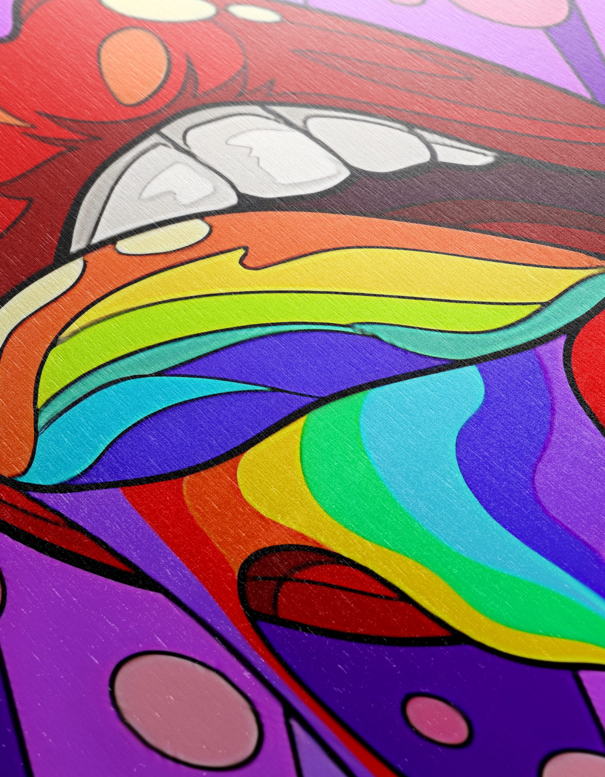 Colorful Lips and Rainbow Drip Art - Image 12