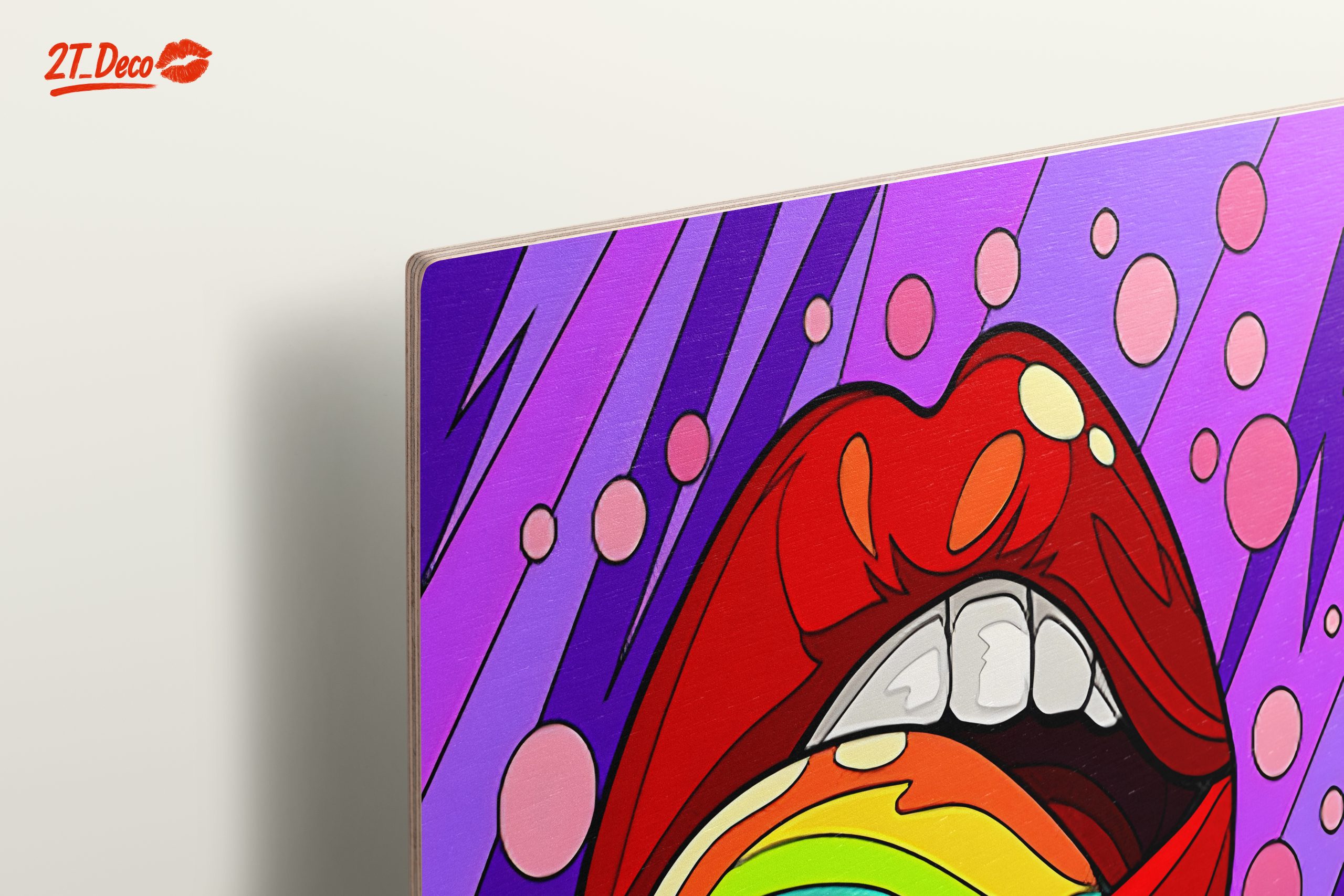 Colorful Lips and Rainbow Drip Art - Image 15
