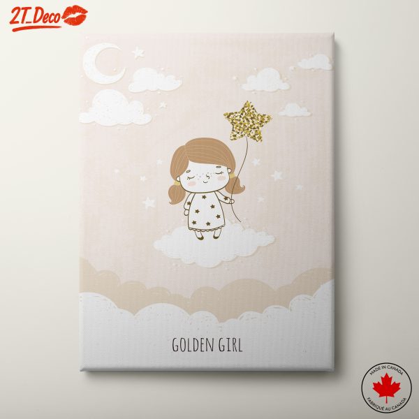 Whimsical Golden Girl Art for Kids