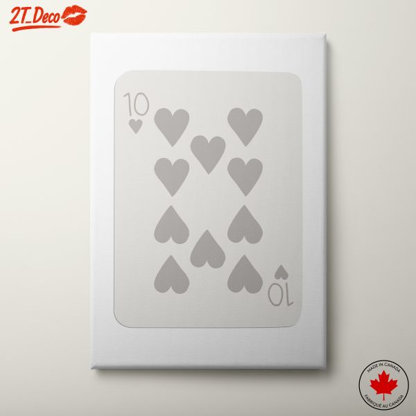 Stylish Ten of Hearts Playing Card Art