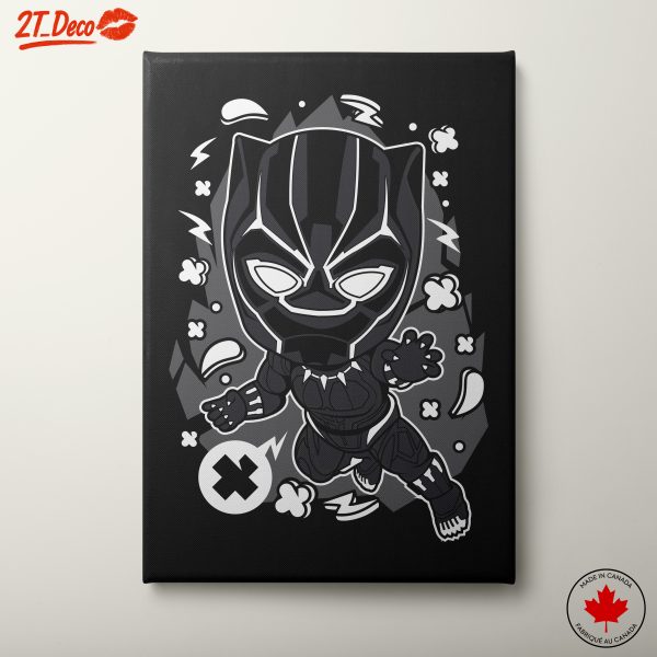 Cute Black Panther Character Art