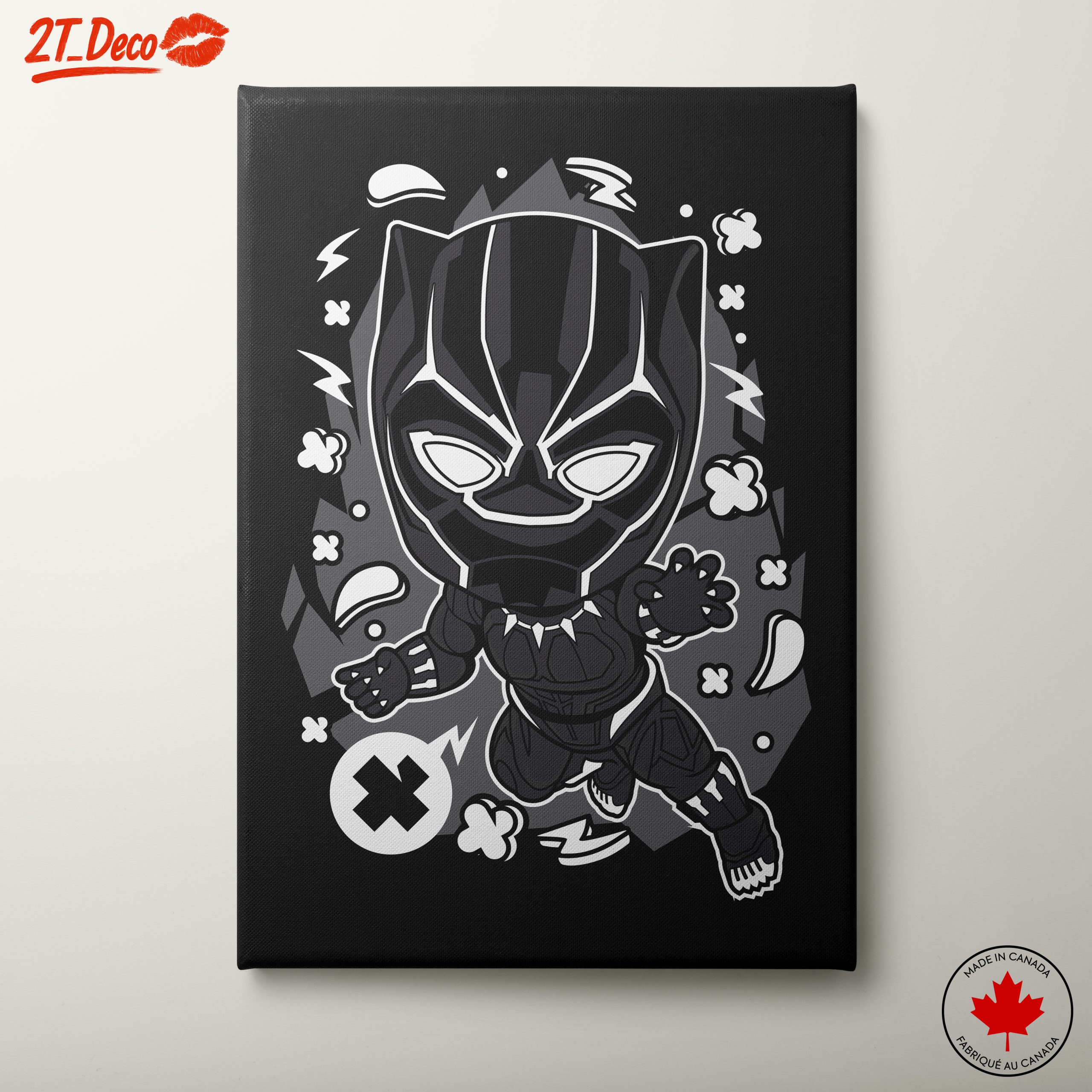 Cute Black Panther Character Art