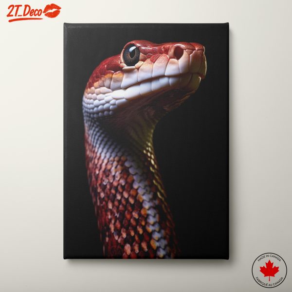 Stylized Art of a Colorful Snake