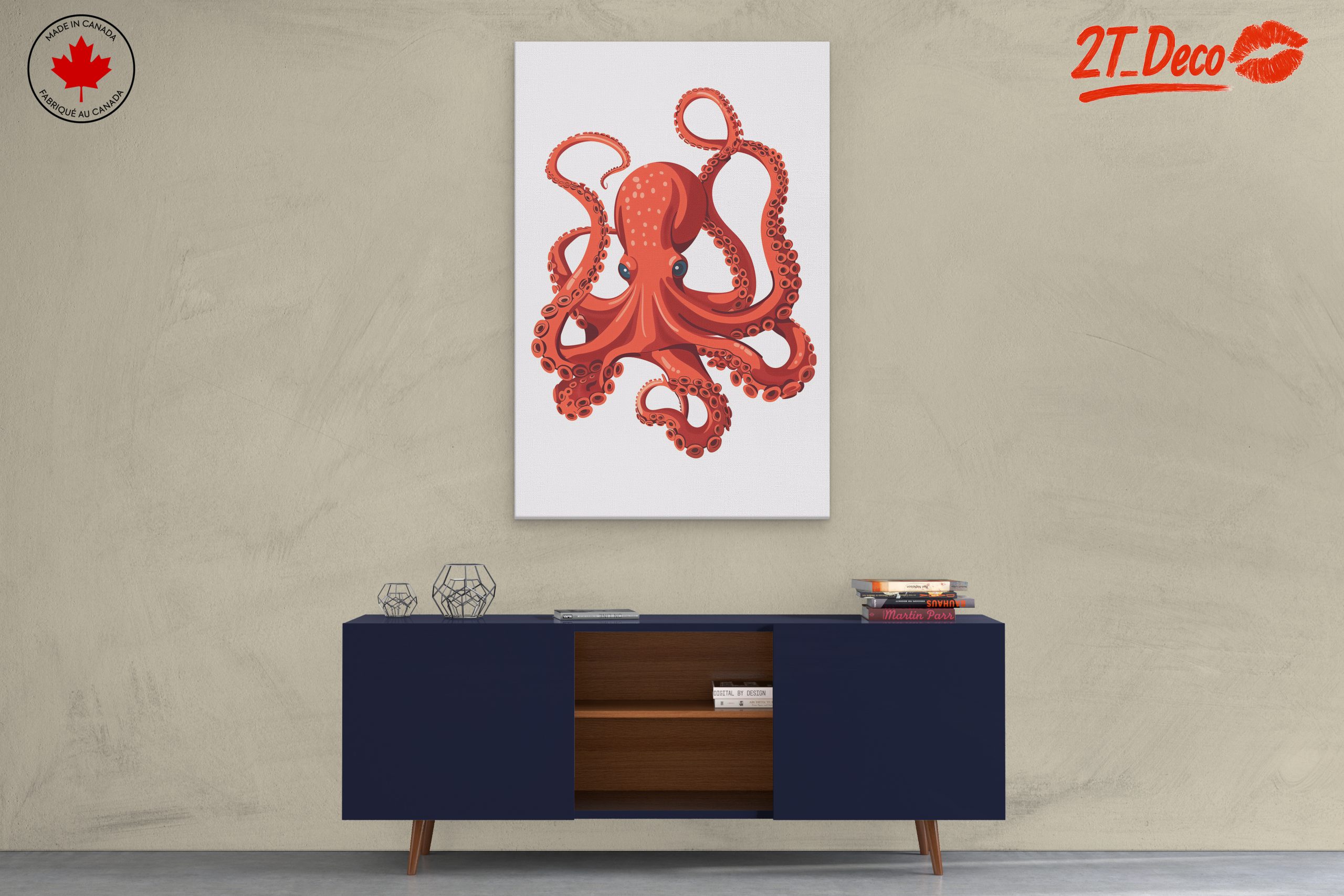 Vibrant Stylized Octopus Artwork - Image 3