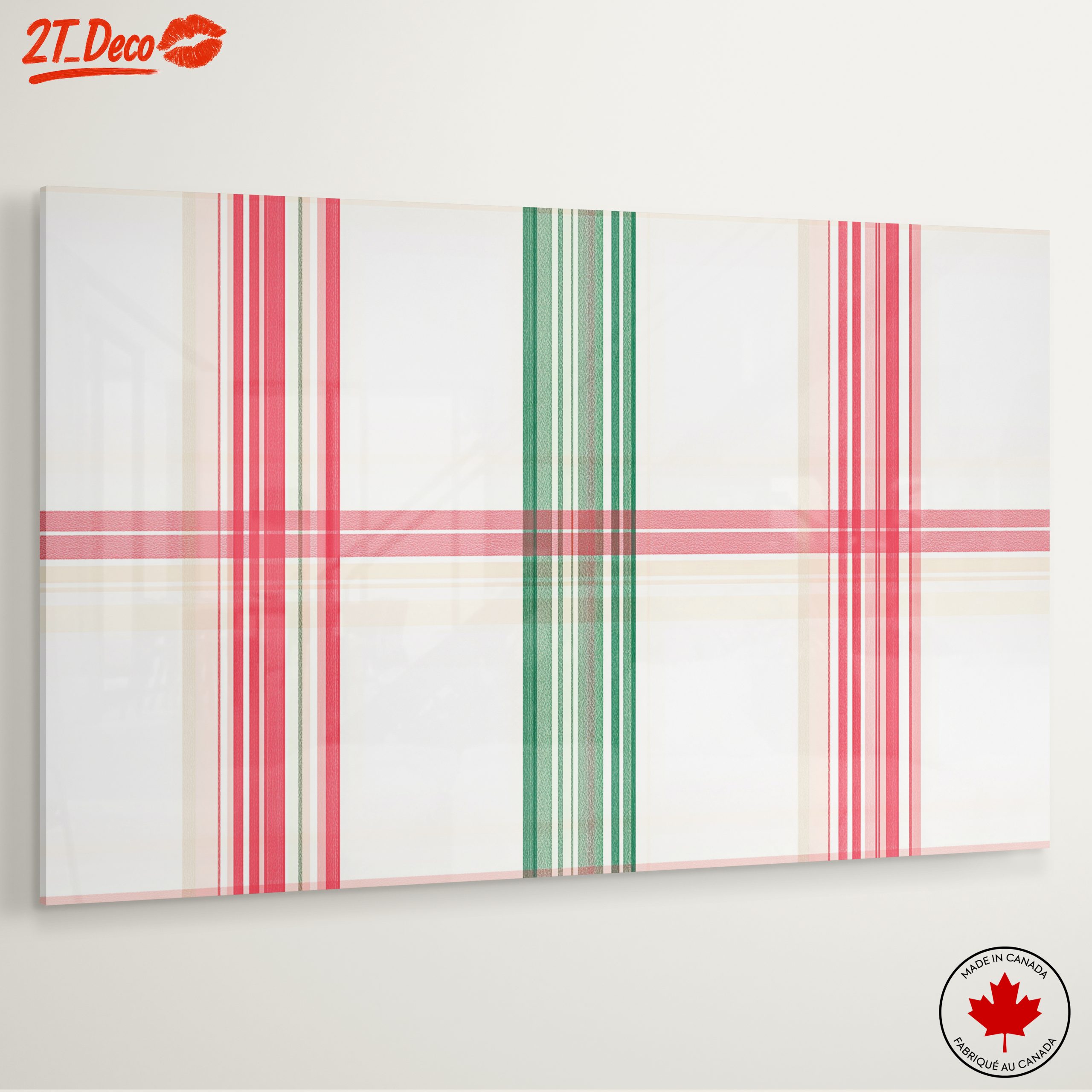 Festive Plaid Pattern Art - Image 6