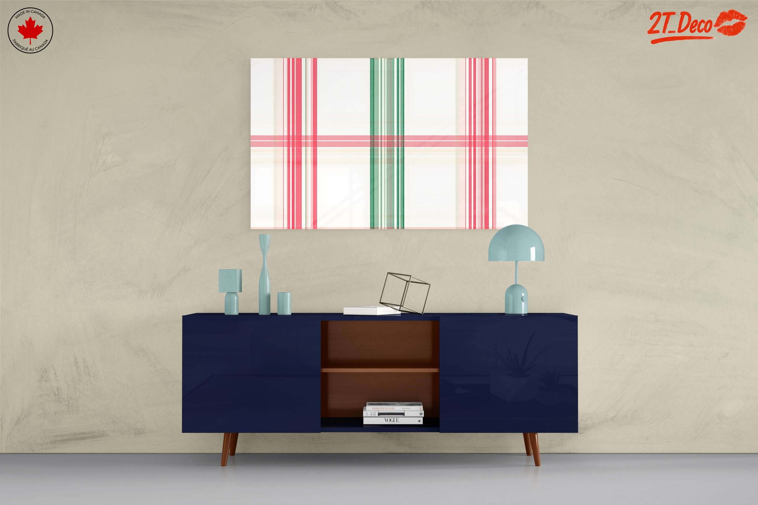 Festive Plaid Pattern Art - Image 8