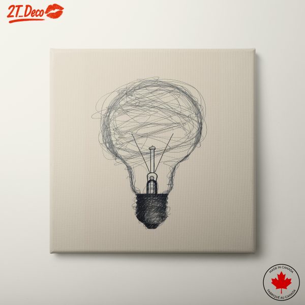 Contemporary Abstract Light Bulb Art