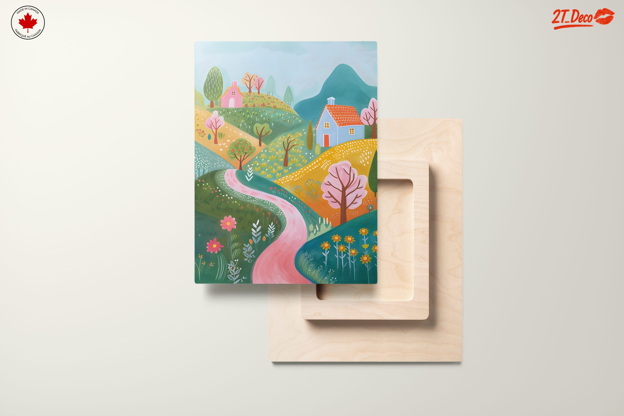 Whimsical Landscape with Colorful Homes - Image 11