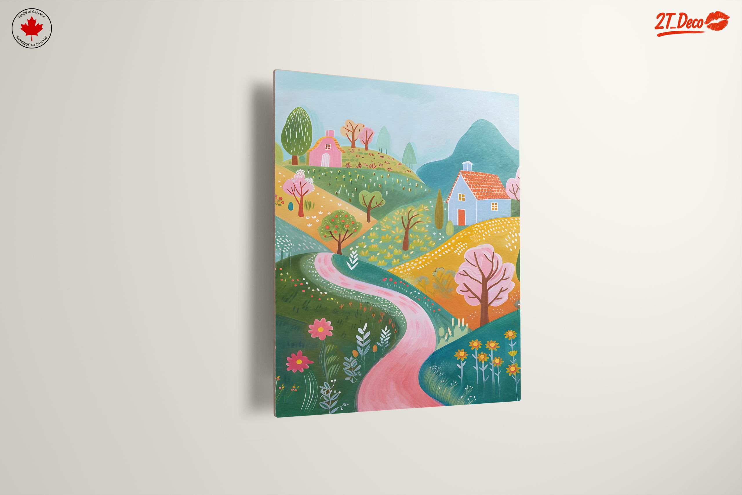 Whimsical Landscape with Colorful Homes - Image 13