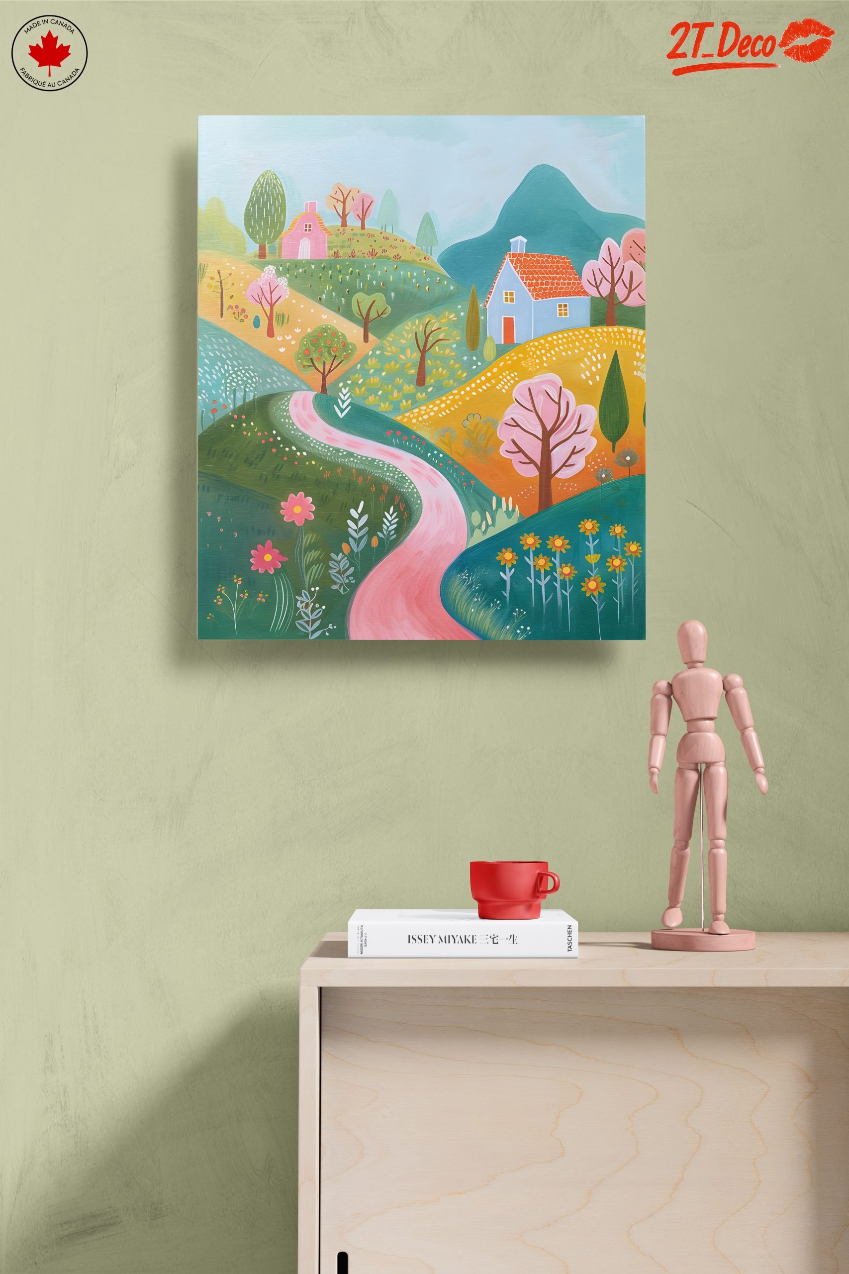 Whimsical Landscape with Colorful Homes - Image 14