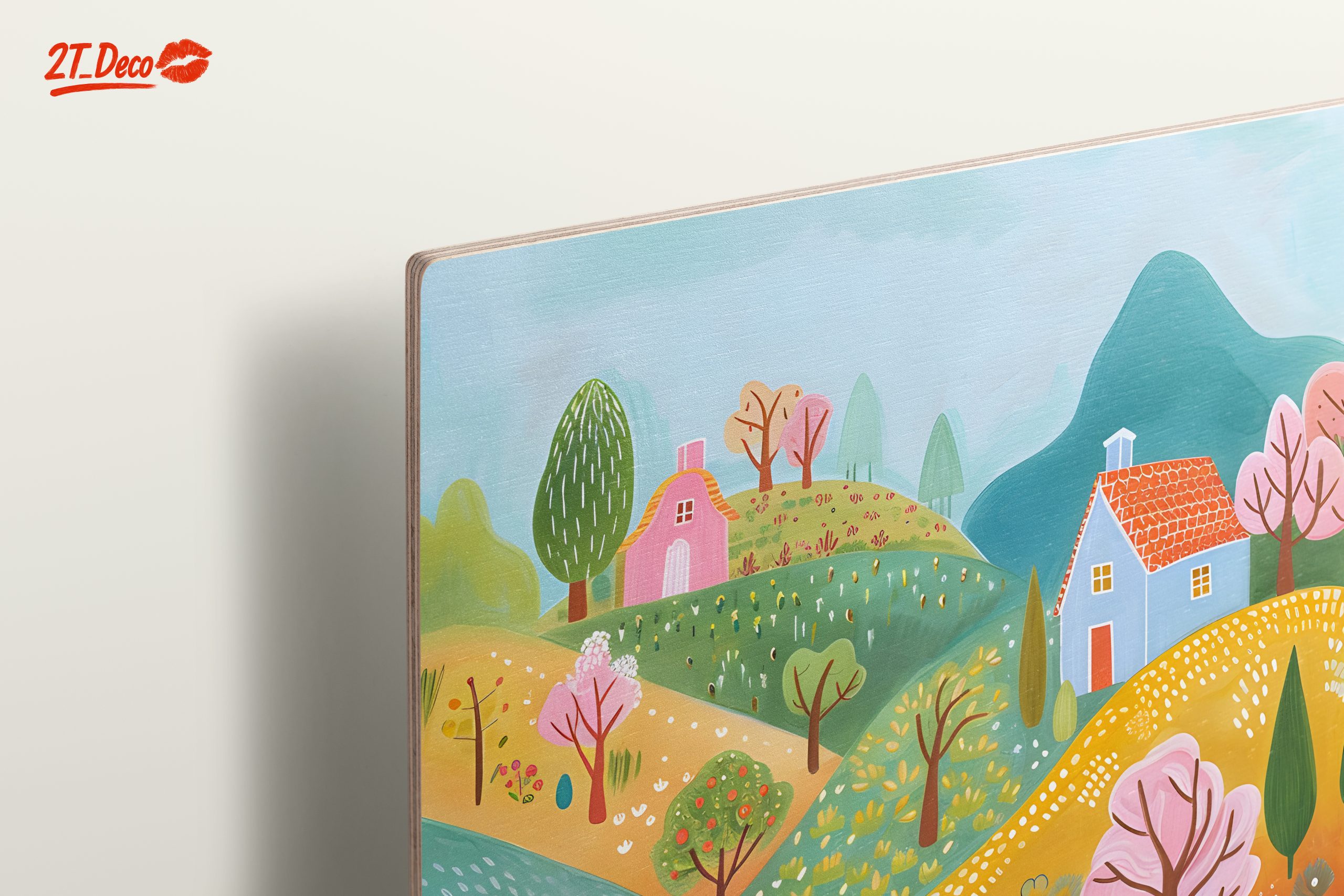 Whimsical Landscape with Colorful Homes - Image 15