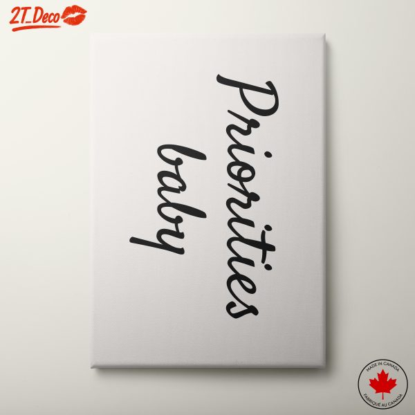 Priorities Baby Motivational Wall Art