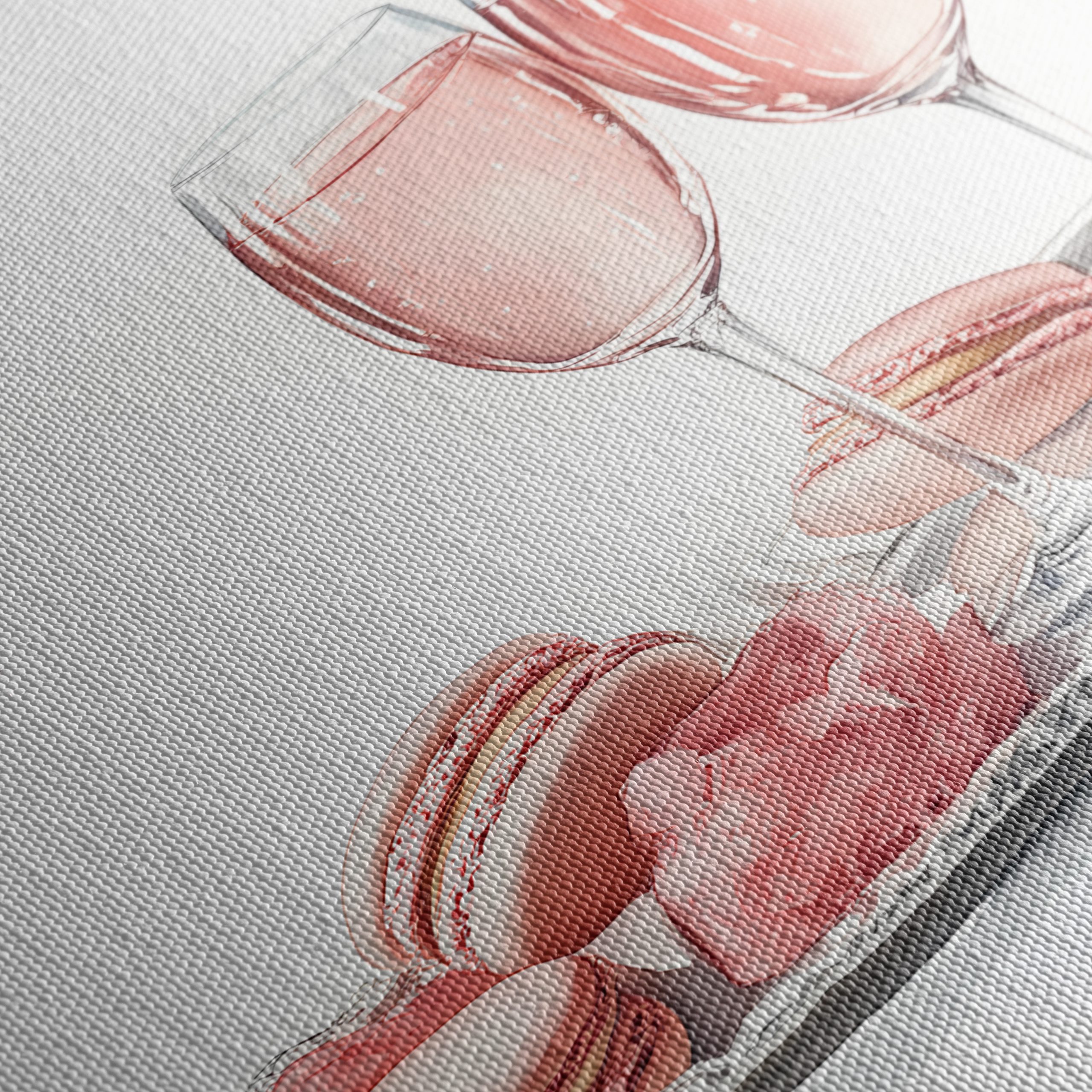 Elegant Rose Wine with Sweet Treats - Image 5