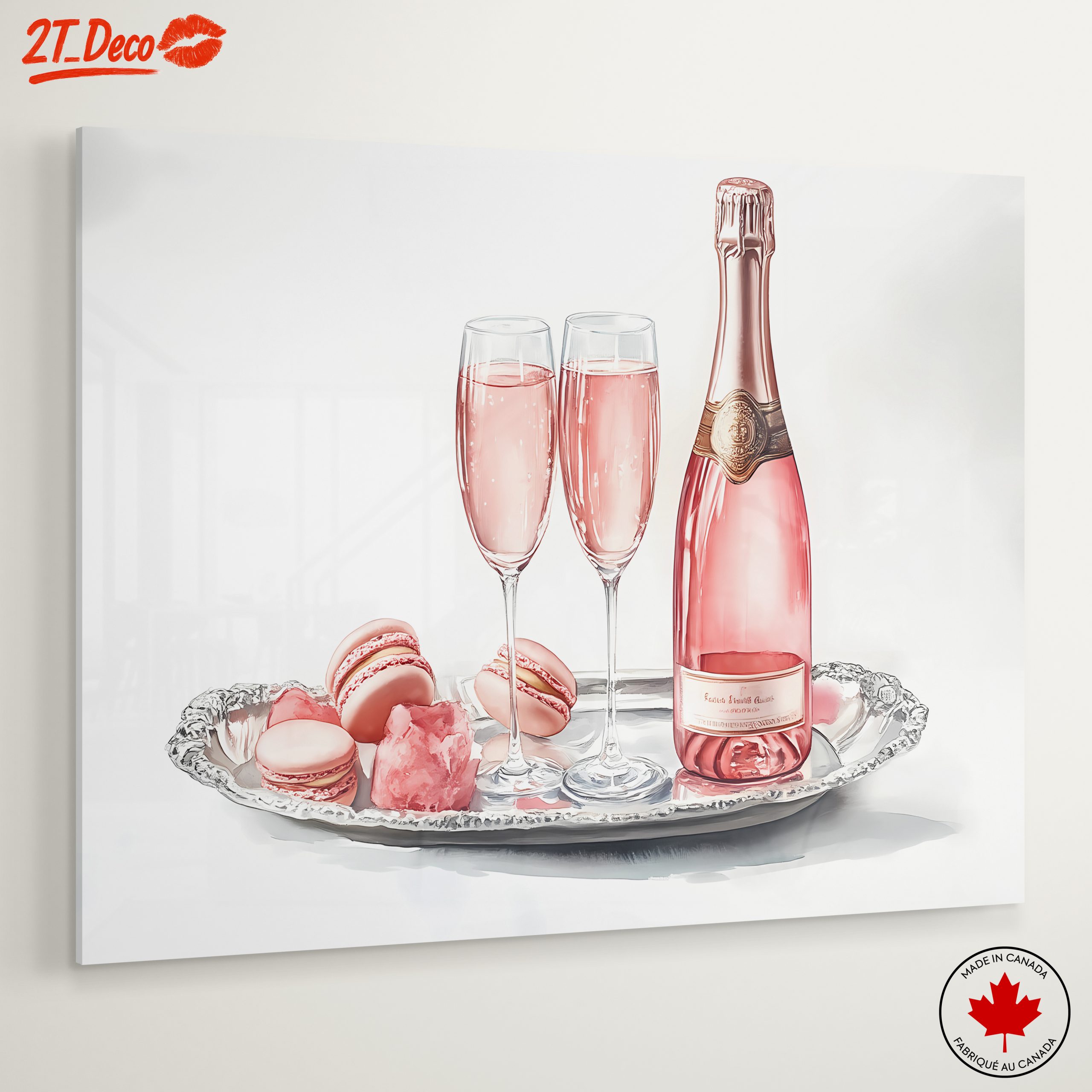 Elegant Rose Wine with Sweet Treats - Image 6