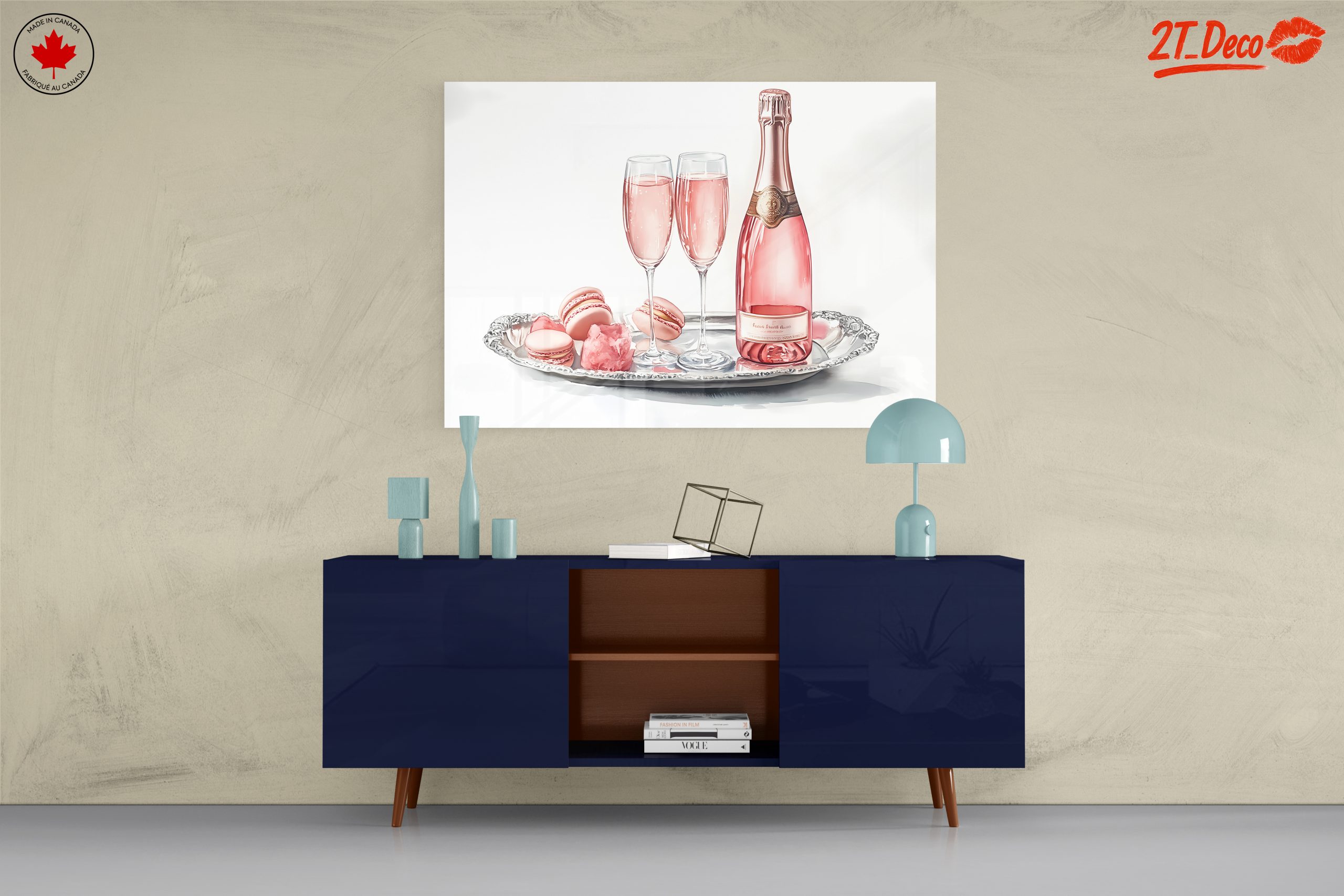Elegant Rose Wine with Sweet Treats - Image 8