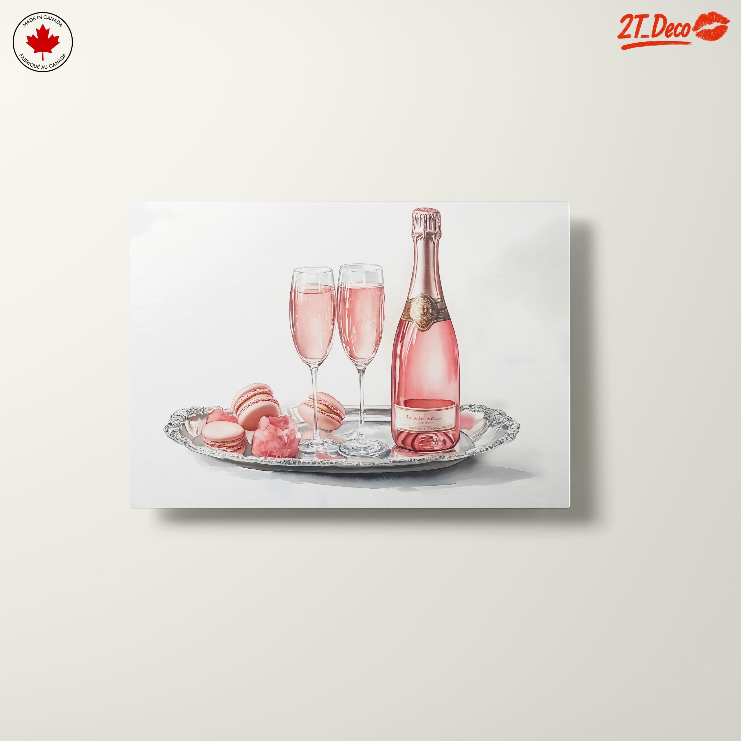 Elegant Rose Wine with Sweet Treats - Image 10