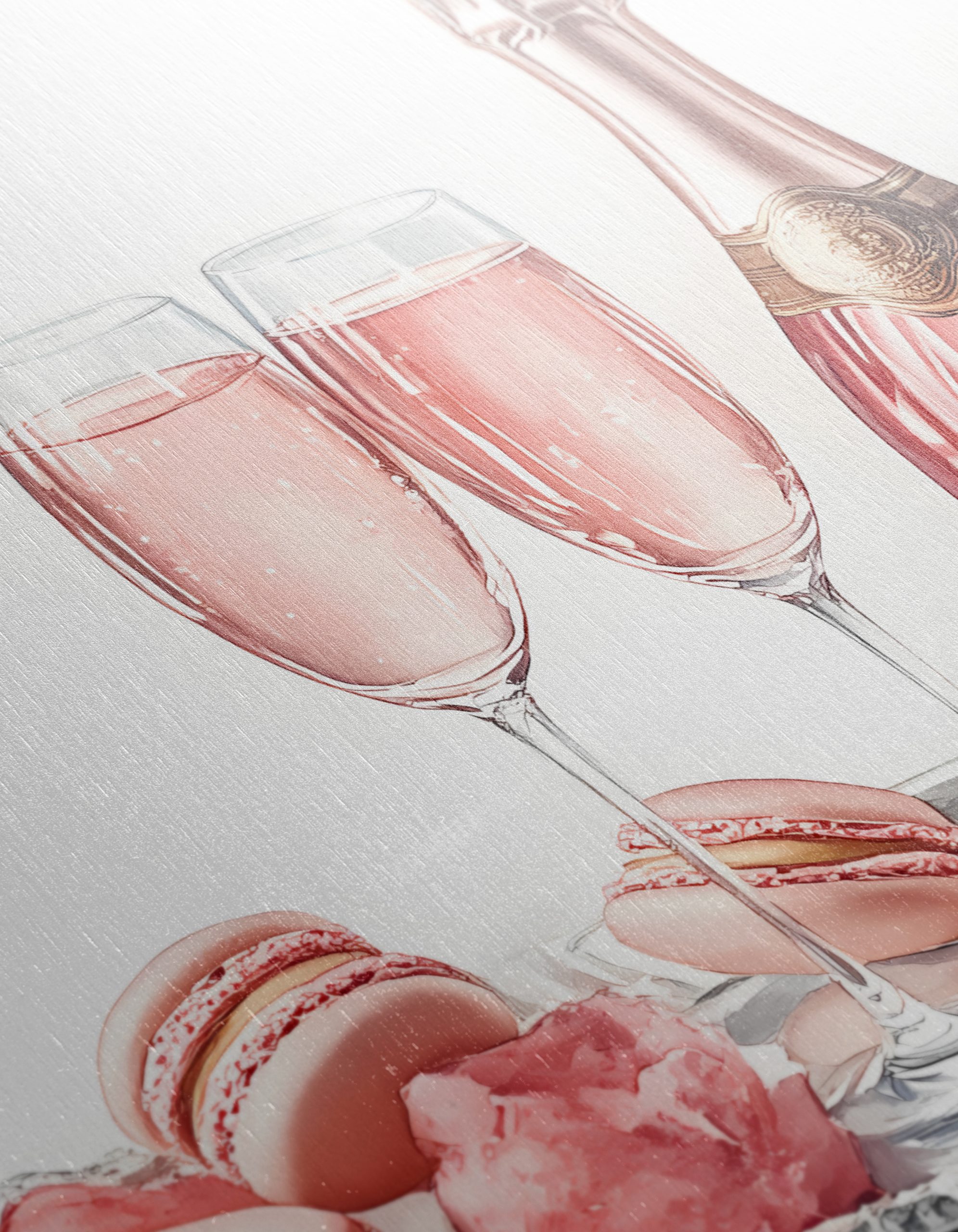 Elegant Rose Wine with Sweet Treats - Image 12
