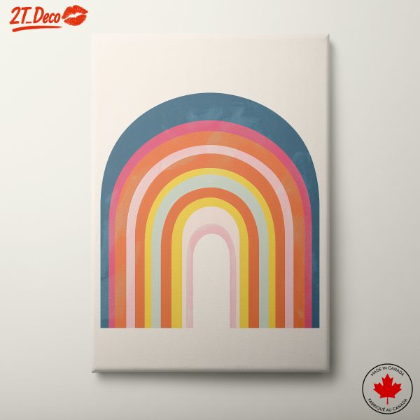 Vibrant Colorful Rainbow Abstract Art