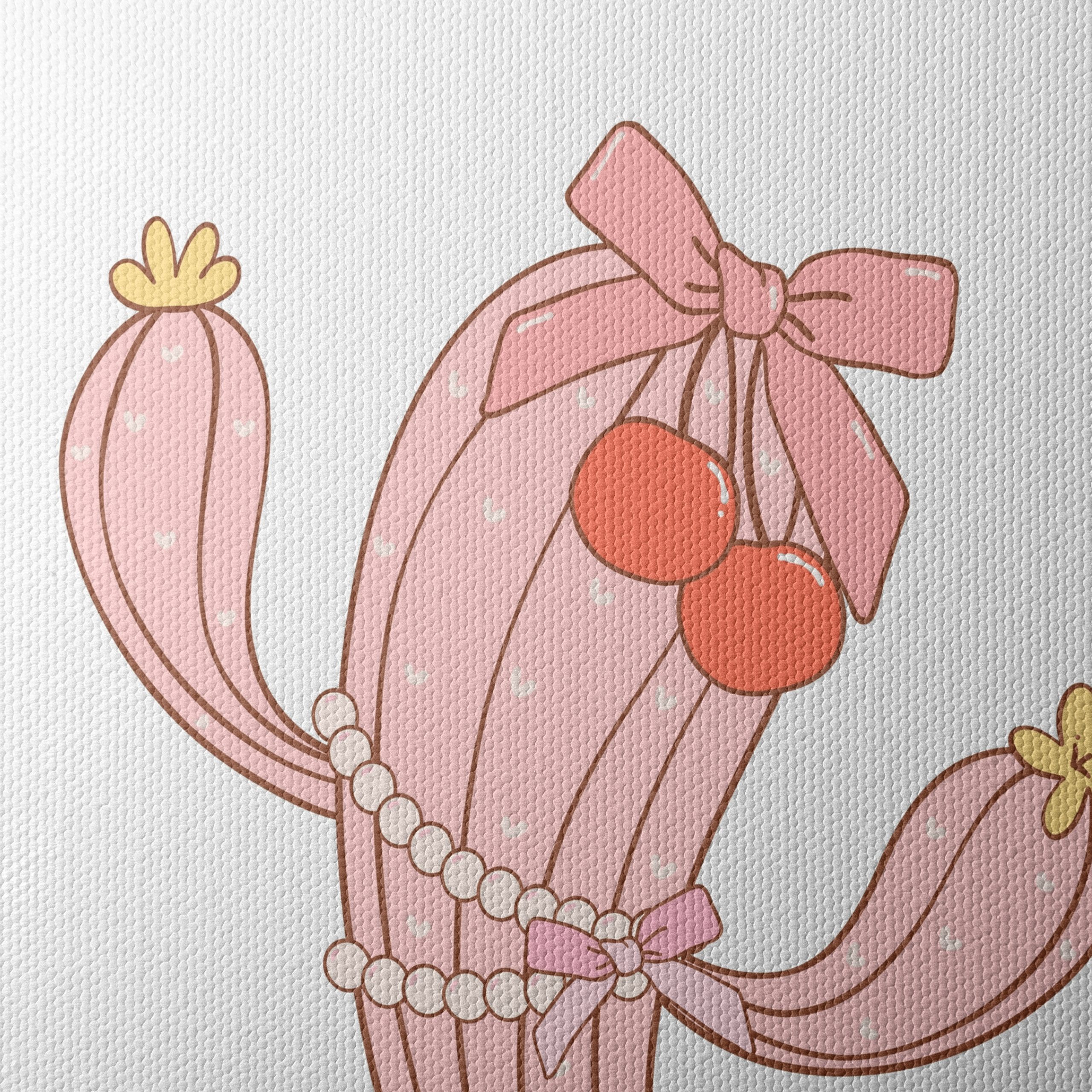 Whimsical Pink Cactus Illustration - Image 4