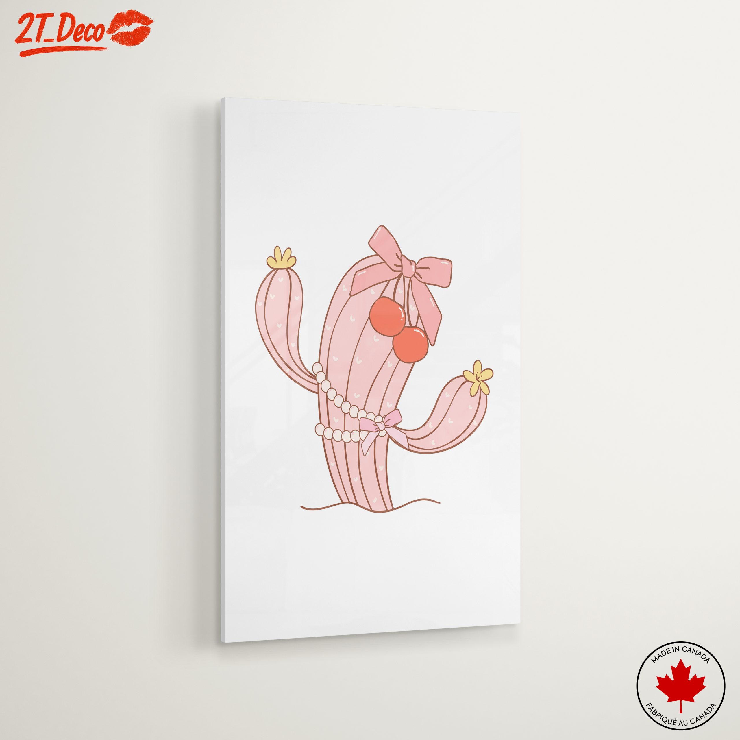 Whimsical Pink Cactus Illustration - Image 6
