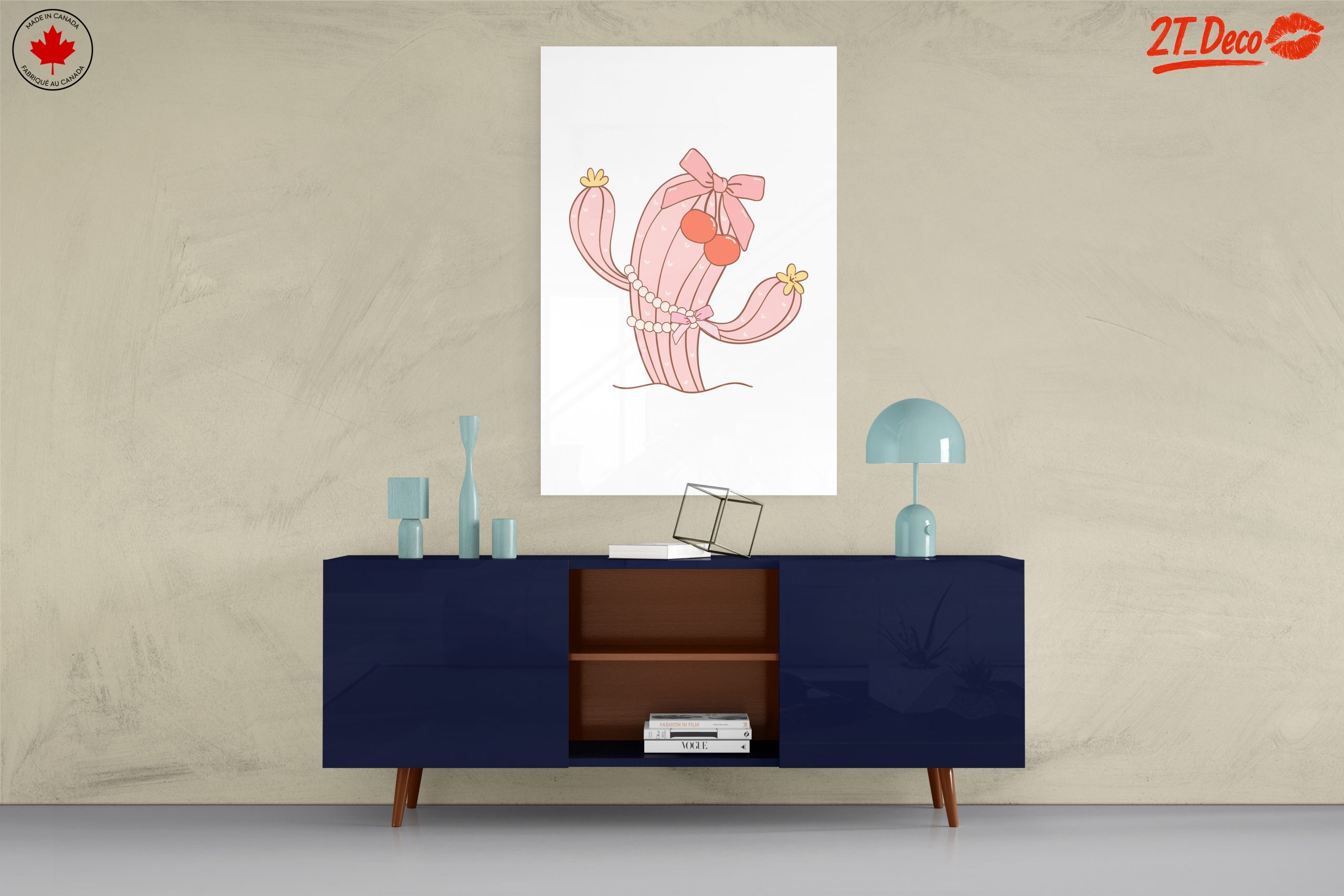Whimsical Pink Cactus Illustration - Image 8