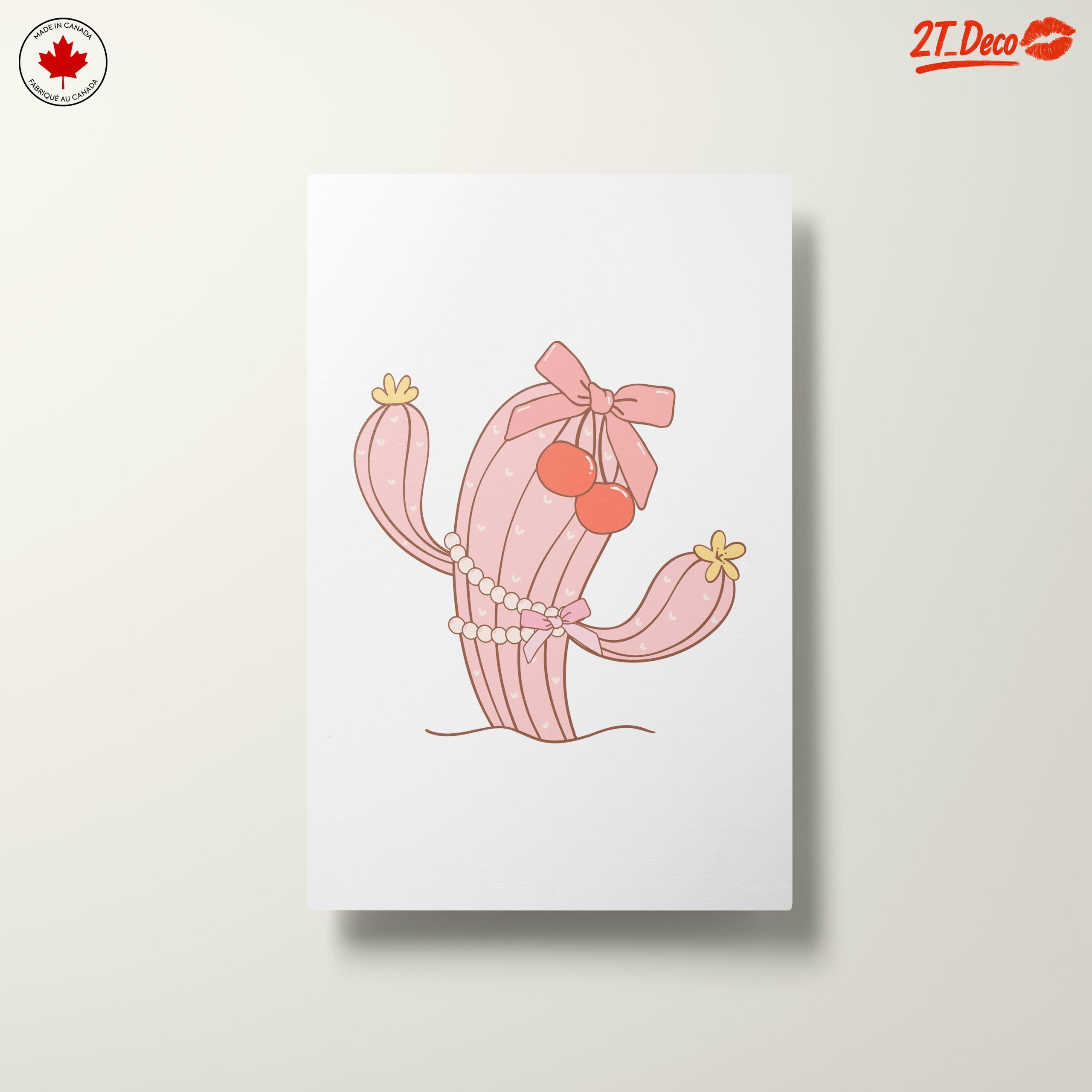 Whimsical Pink Cactus Illustration - Image 10