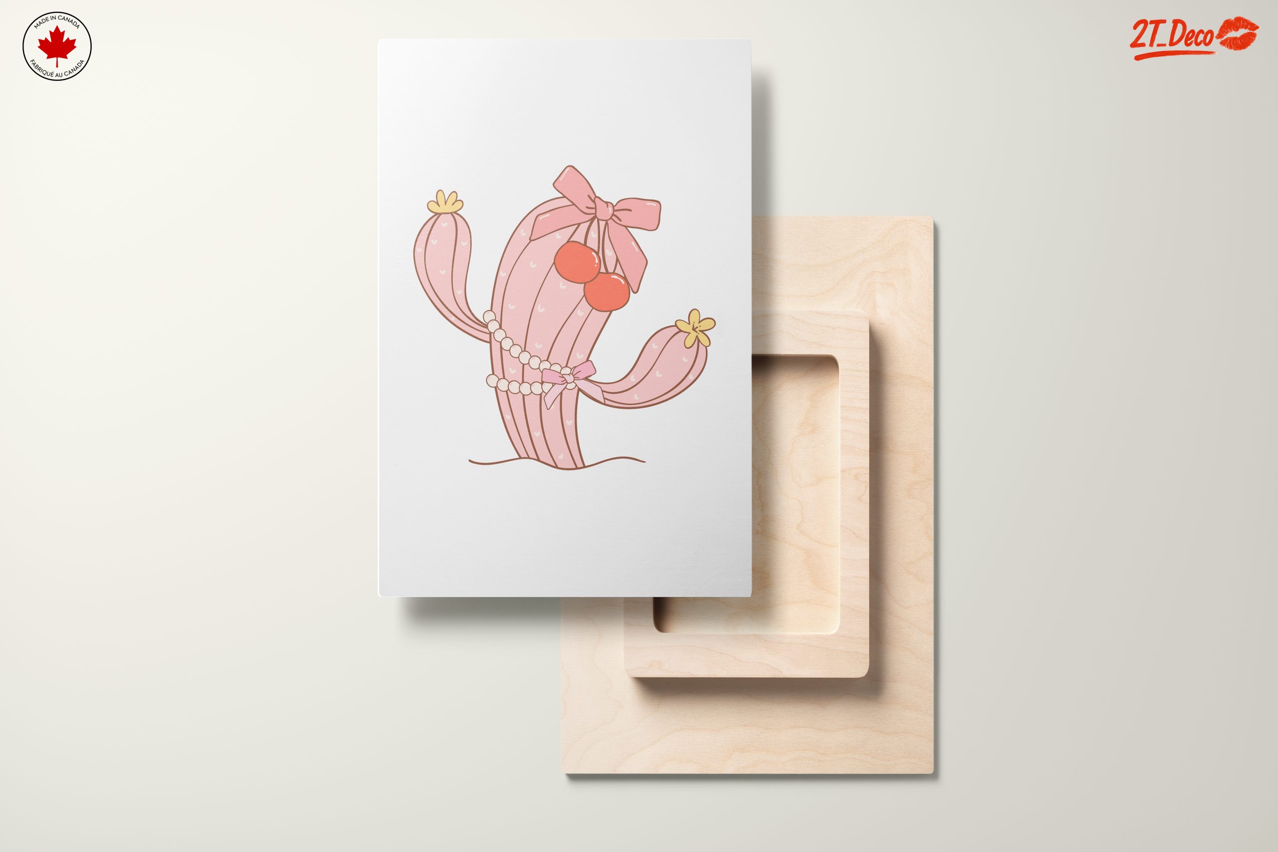 Whimsical Pink Cactus Illustration - Image 11