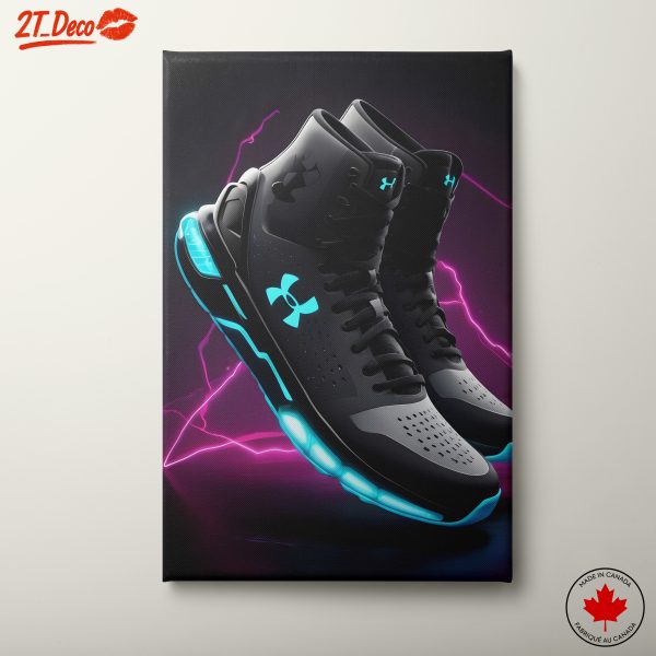Stylish Nike Athletic Shoes Wall Art Design