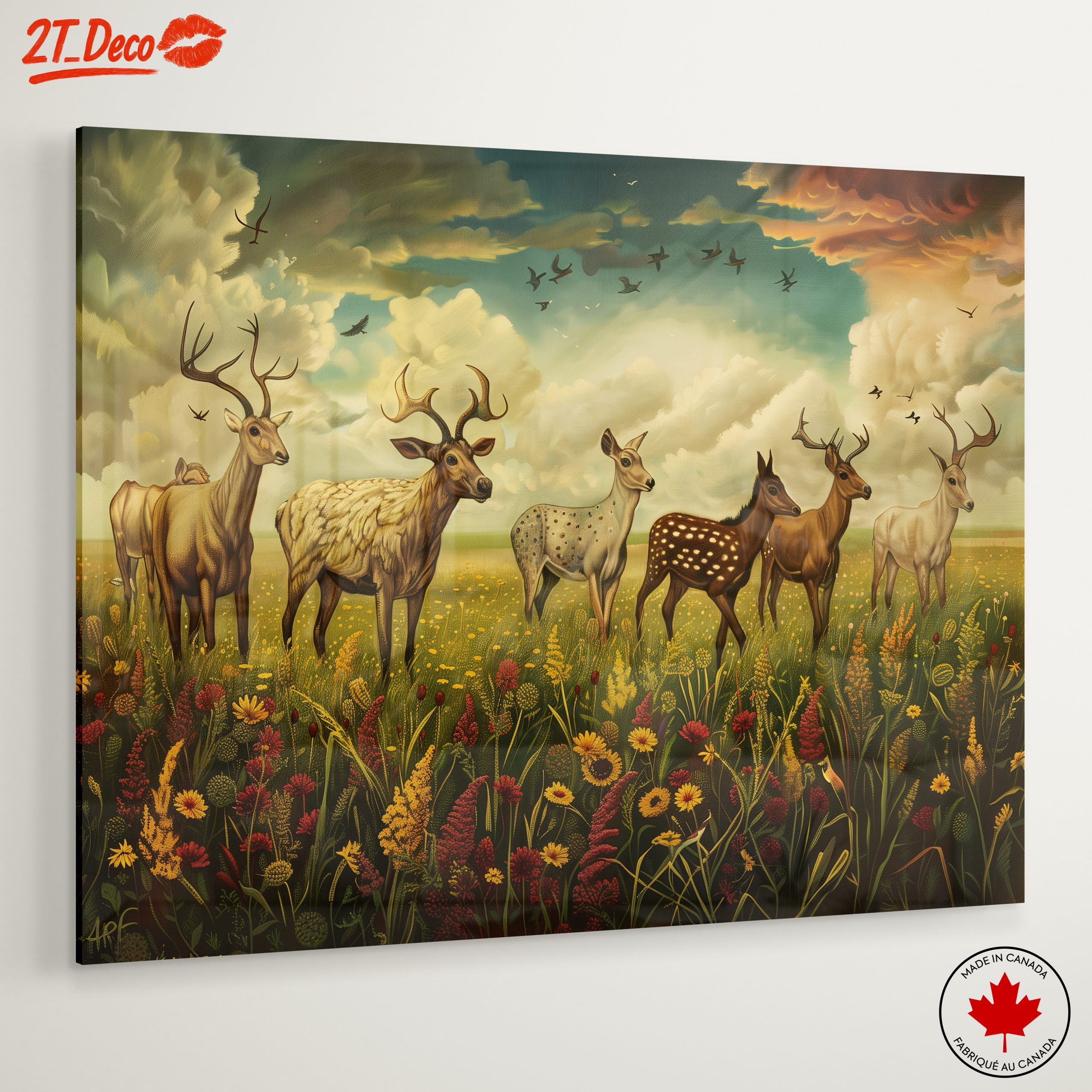 Artistic Representation of Deer in Nature - Image 6