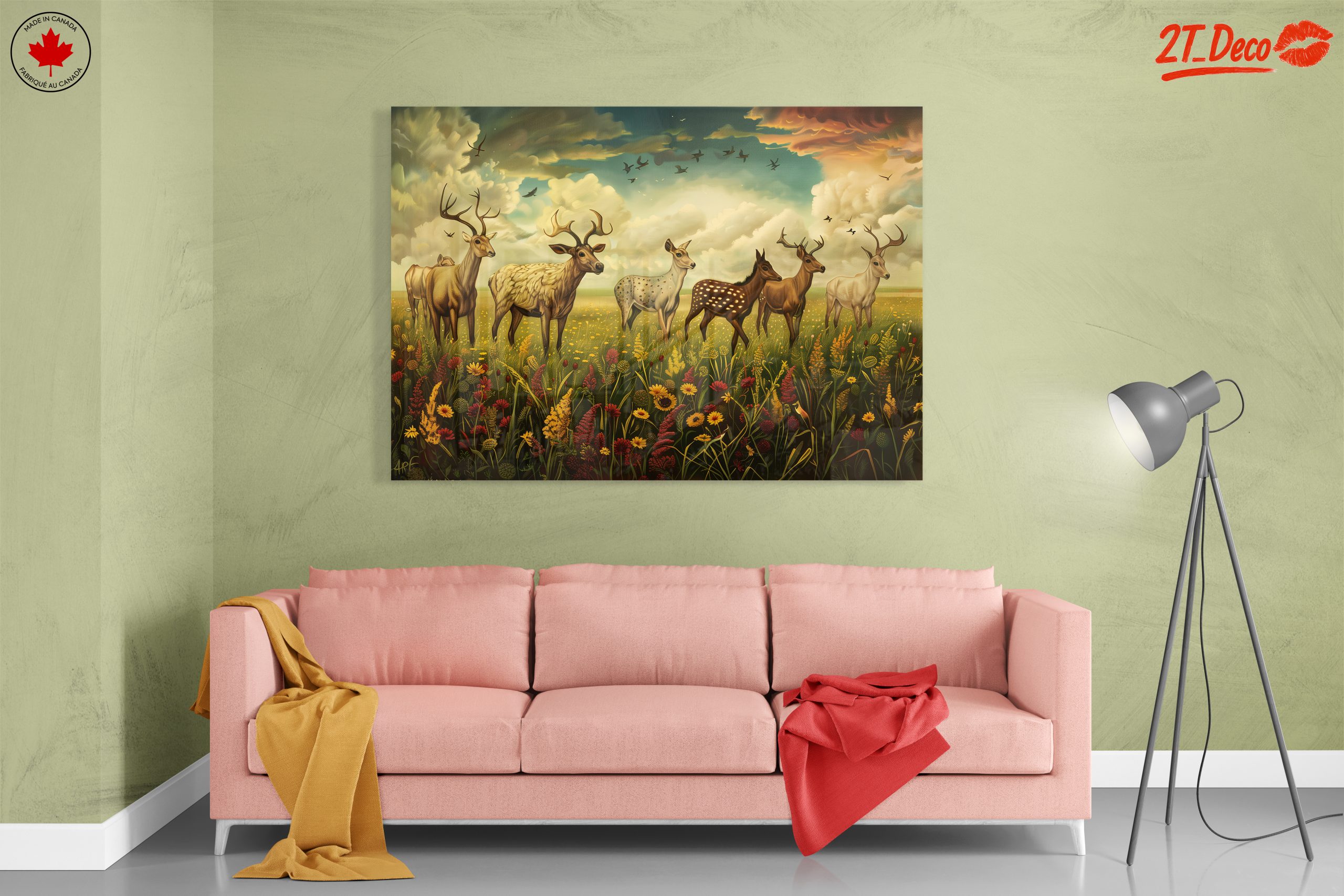 Artistic Representation of Deer in Nature - Image 7
