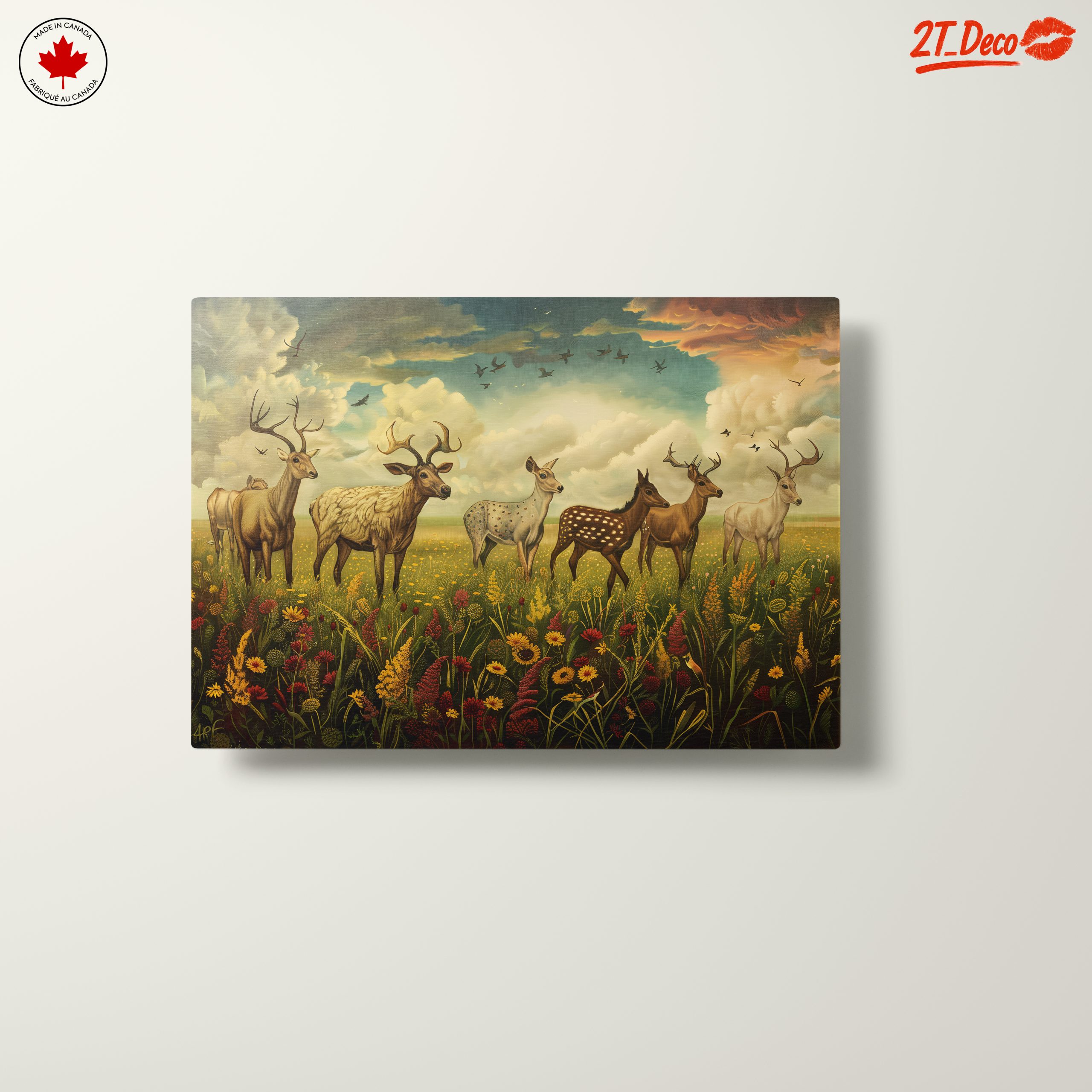 Artistic Representation of Deer in Nature - Image 10