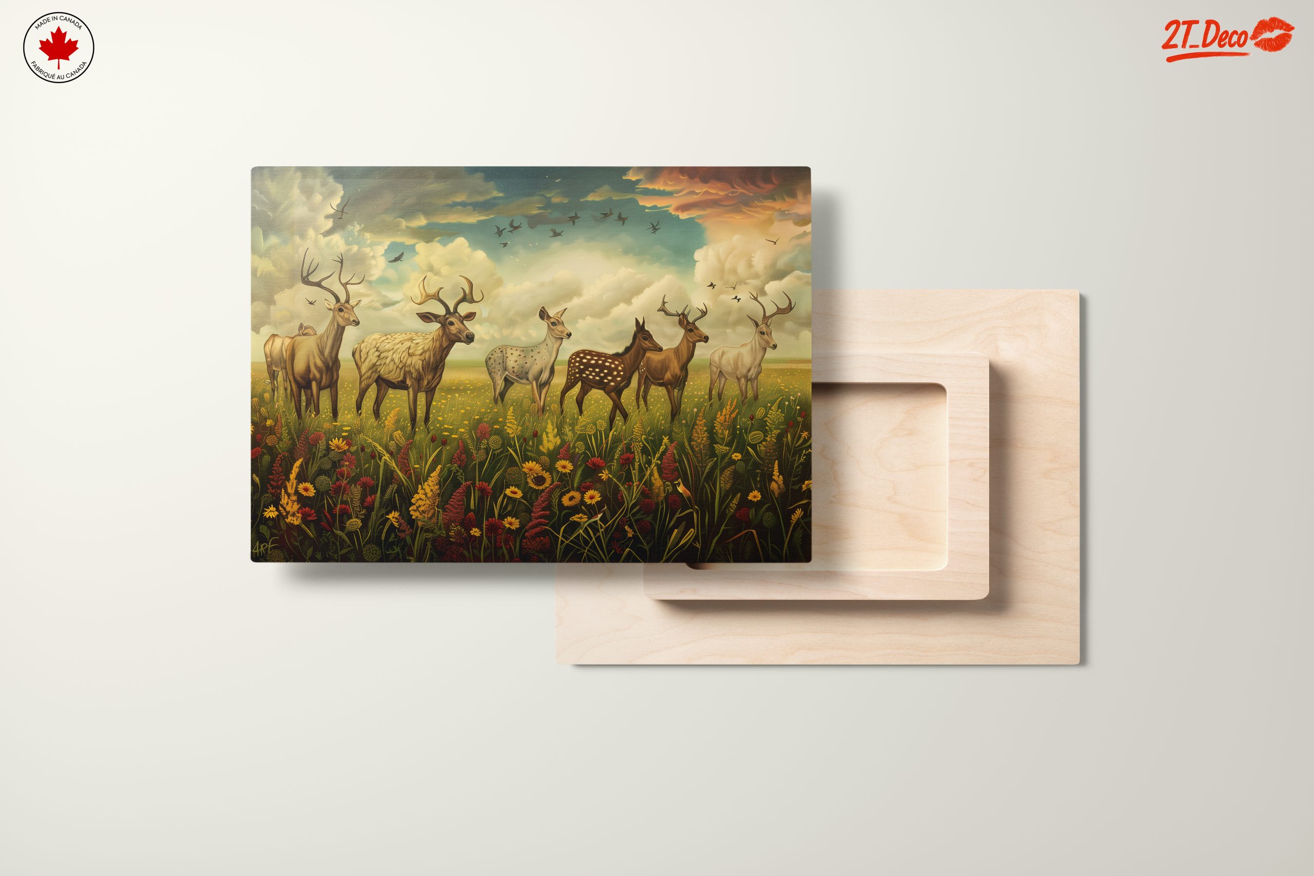 Artistic Representation of Deer in Nature - Image 11