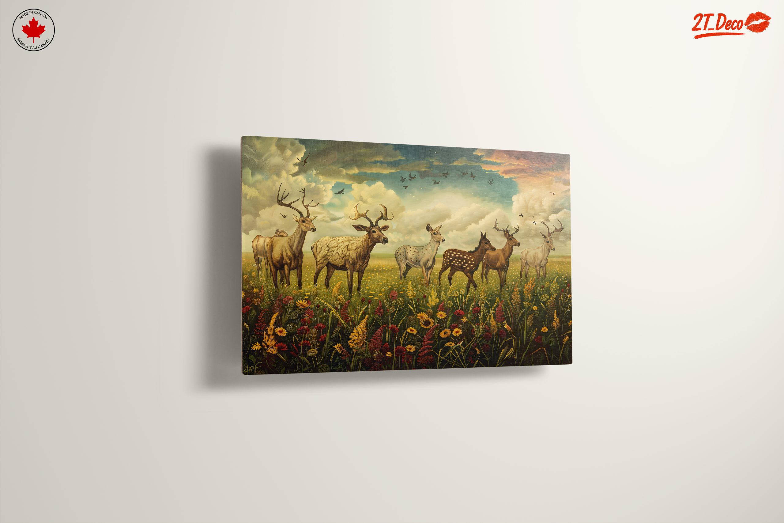 Artistic Representation of Deer in Nature - Image 13