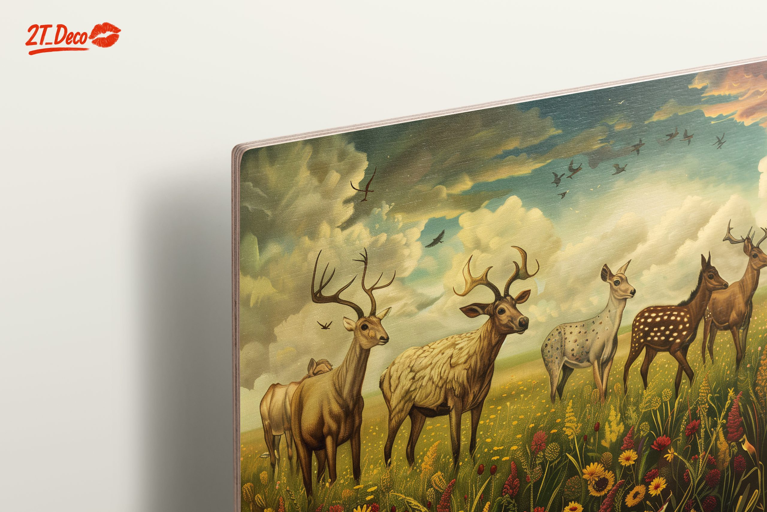 Artistic Representation of Deer in Nature - Image 15