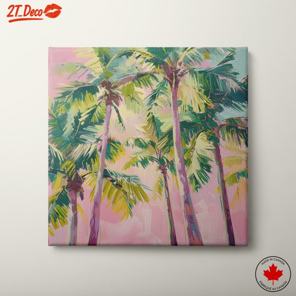 Vibrant Tropical Palm Trees Artwork