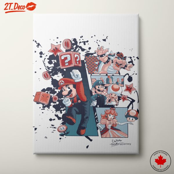 Mario and Friends in Vibrant Gaming Art